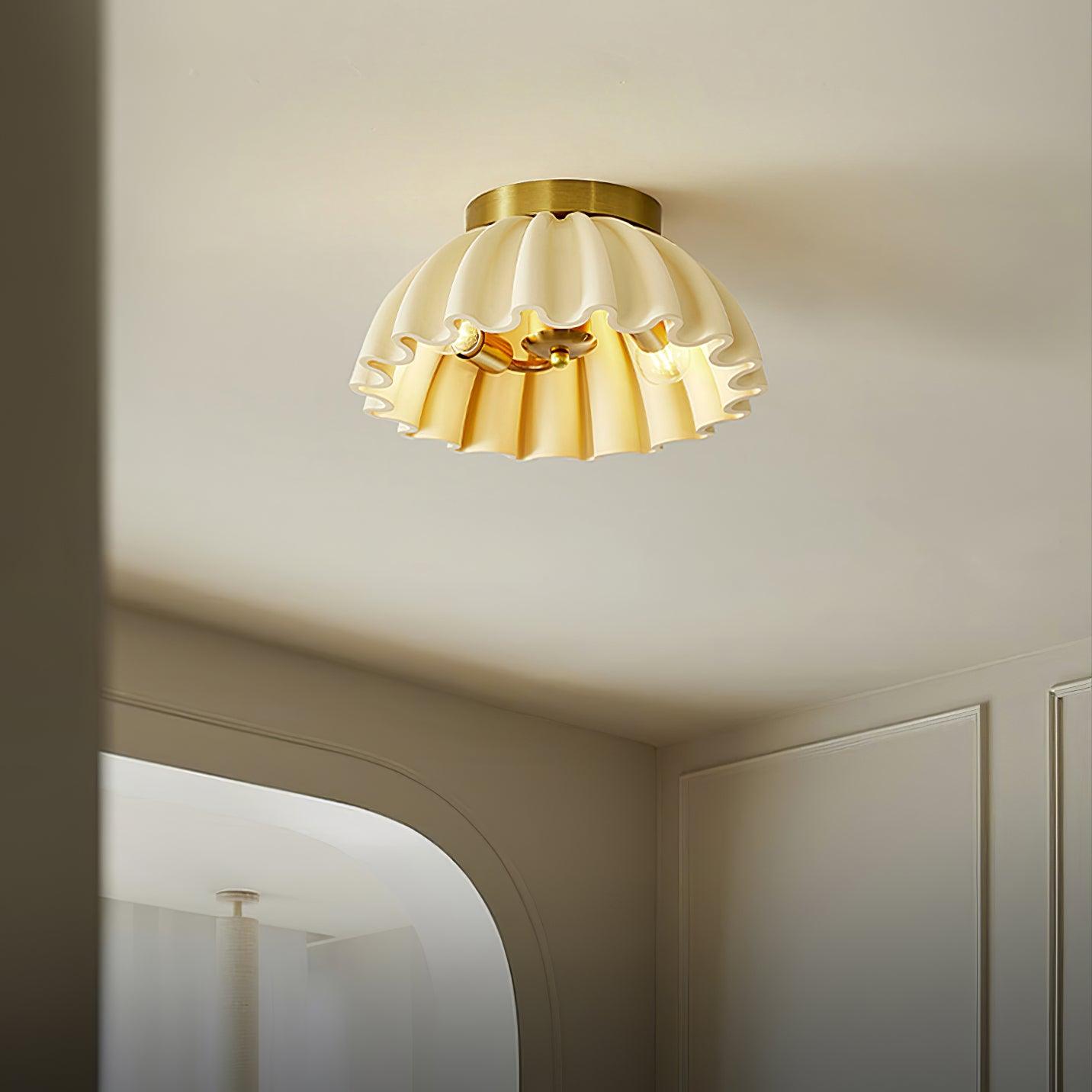 Deckenleuchte HDPE Rüsche Baldachin Metall Körper Modern Minimalistisch-Letslighting