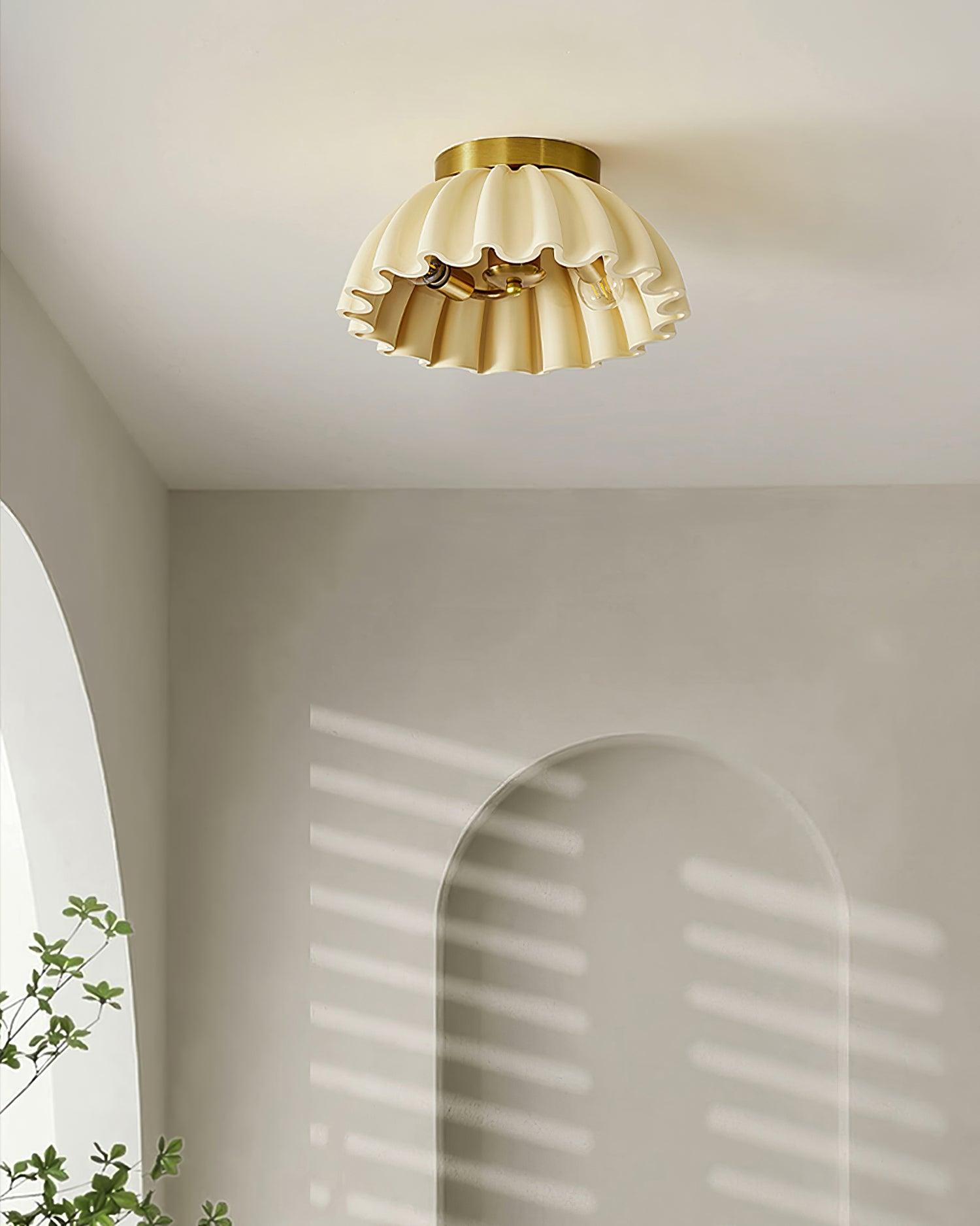 Deckenleuchte HDPE Rüsche Baldachin Metall Körper Modern Minimalistisch-Letslighting