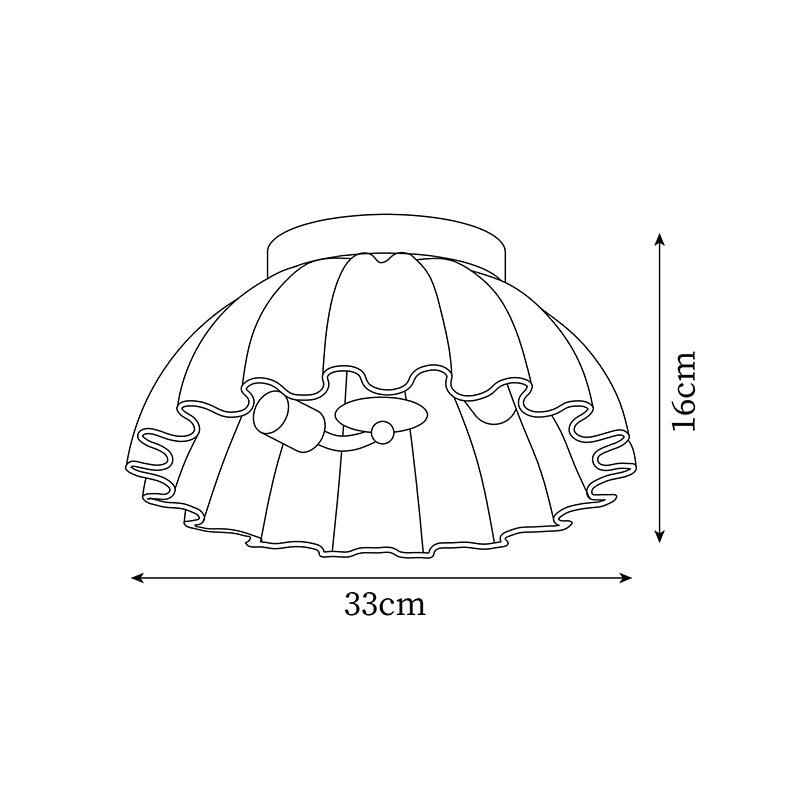 Deckenleuchte HDPE Rüsche Baldachin Metall Körper Modern Minimalistisch-Letslighting