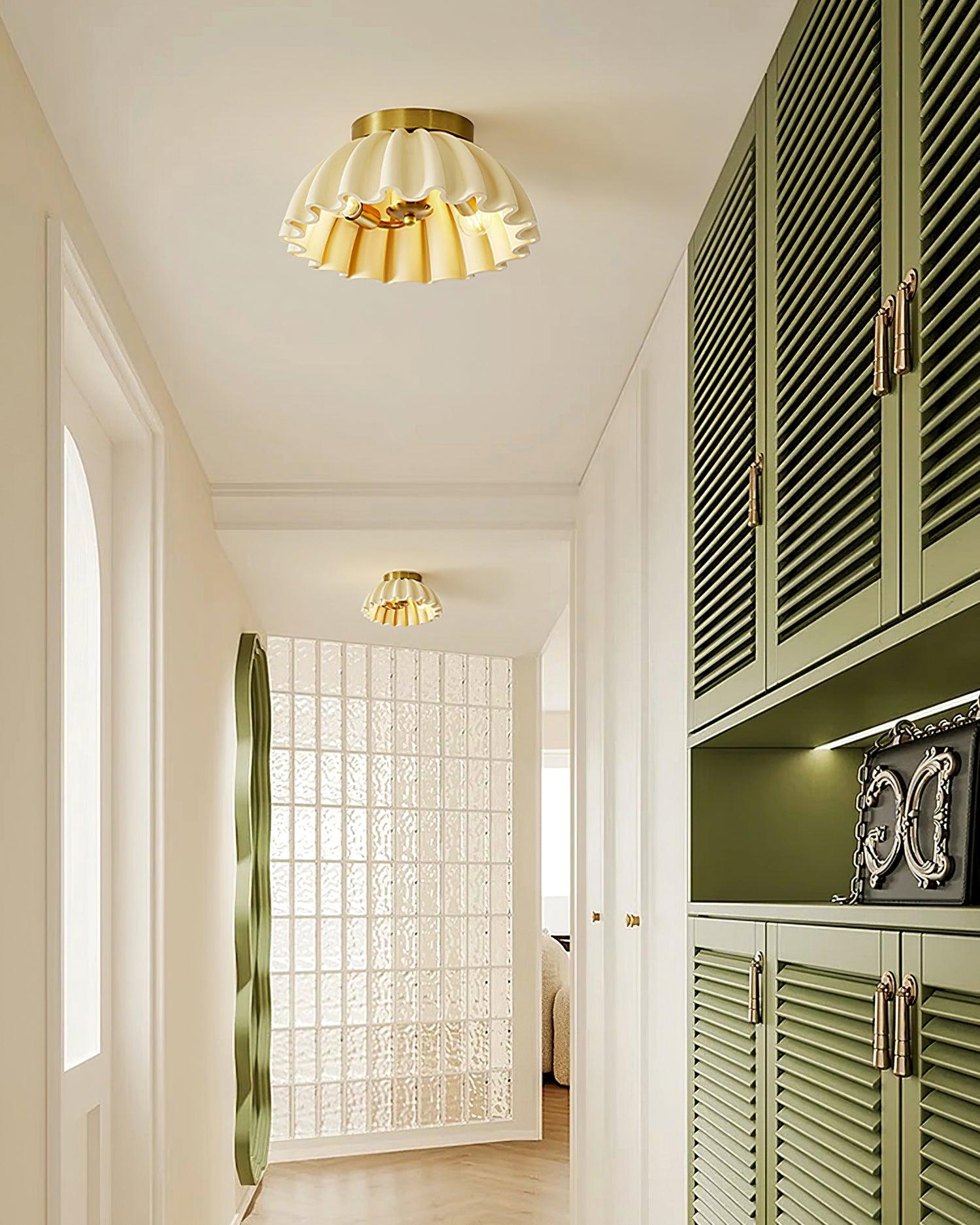 Deckenleuchte HDPE Rüsche Baldachin Metall Körper Modern Minimalistisch-Letslighting