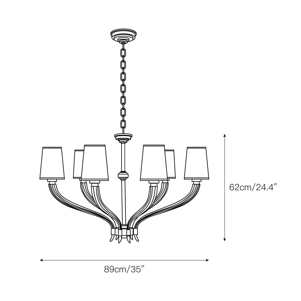 Olnoran Industrieller Vintage Kronleuchter aus Schilfgewebe-Letslighting