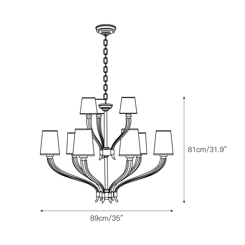 Olnoran Industrieller Vintage Kronleuchter aus Schilfgewebe-Letslighting