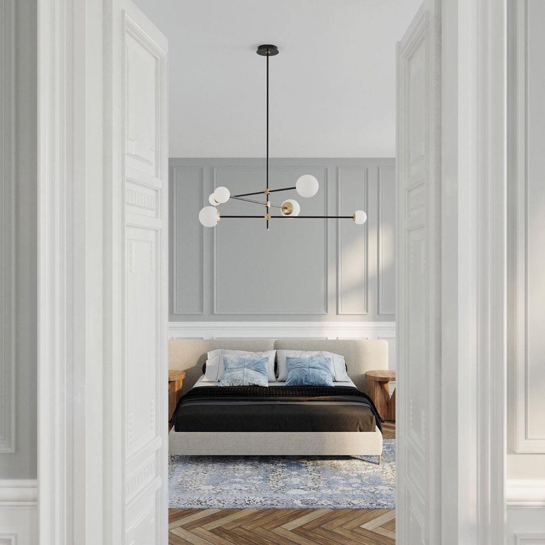 Lustra Kronleuchter SI Messing Glas Globus-Letslighting