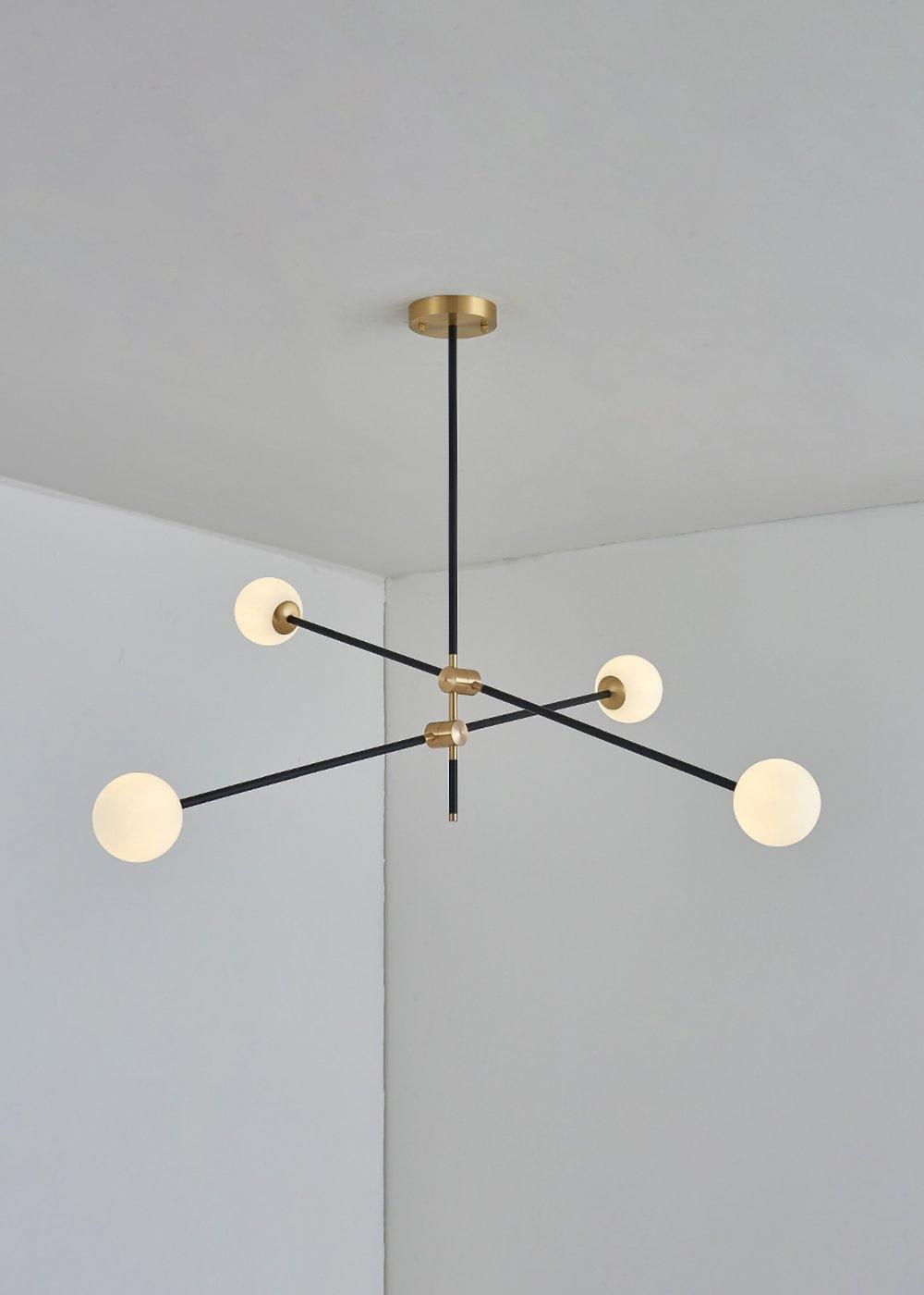 Lustra Kronleuchter SI Messing Glas Globus-Letslighting