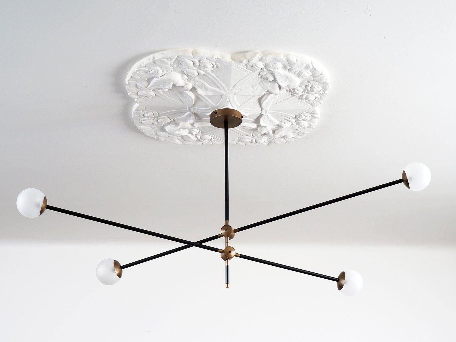 Lustra Kronleuchter SI Messing Glas Globus-Letslighting