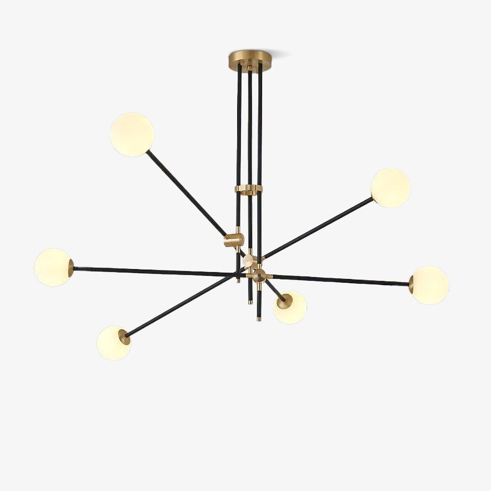 Lustra Kronleuchter SI Messing Glas Globus-Letslighting