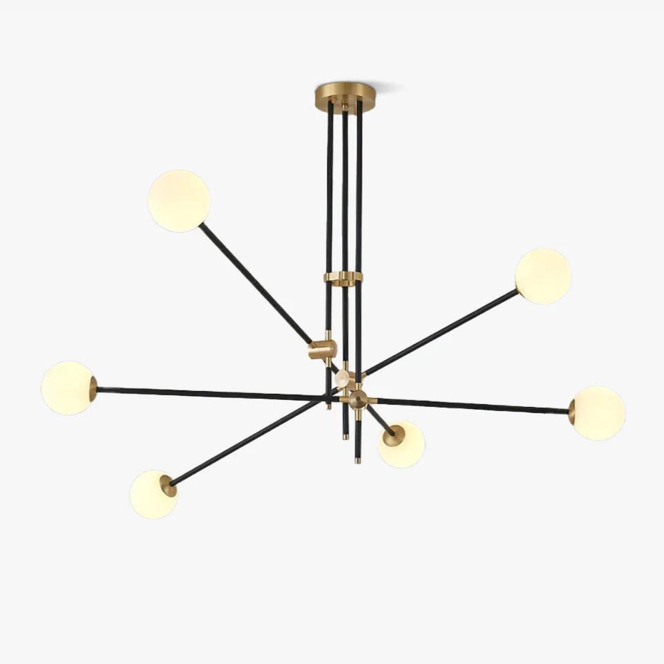 Lustra Kronleuchter SI Messing Glas Globus-Letslighting