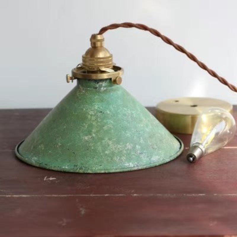 Silva Vintage LED Pendelleuchte Blau Grün Silber Metall Küche