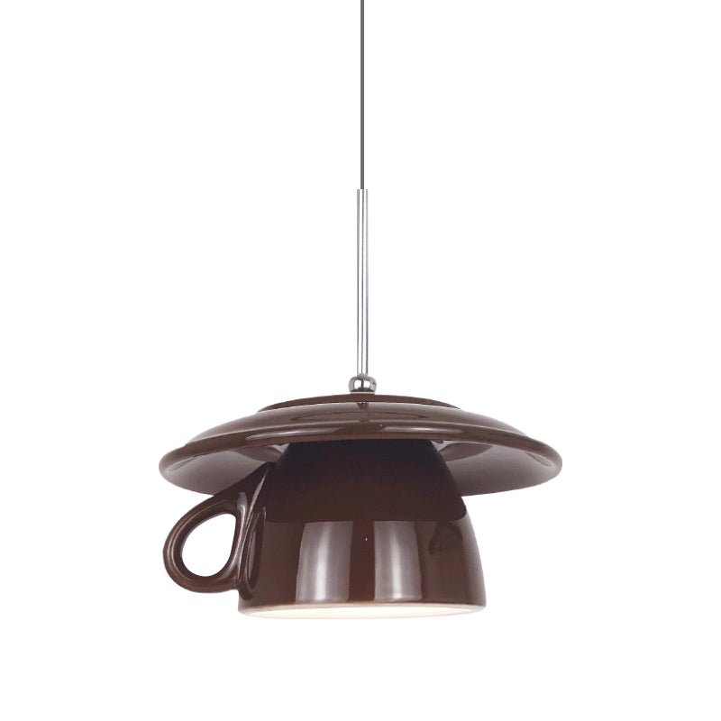 Valentina Moderne bunte LED-Pendelleuchte aus Keramik Tassenform