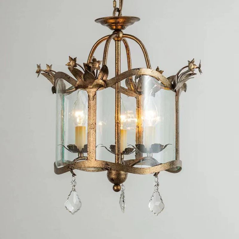 Silva Vintage Käfig Form Pendelleuchte Metall/Glas Wohnzimmer