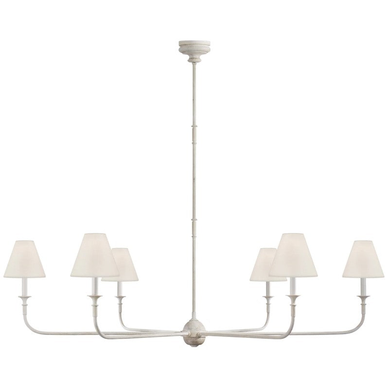 Epoch Vintage Retro Metall Kronleuchter für Wohnzimmer, Schwarz/Weiß/Messing