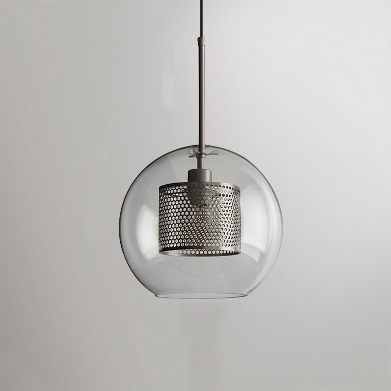 Valentina Industrie LED Pendelleuchte, Glas, Kugel, Esszimmer
