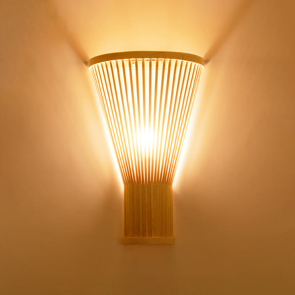 Muto Design LED Wandleuchte Innen Treppenhaus/Wohnzimmer Rattan
