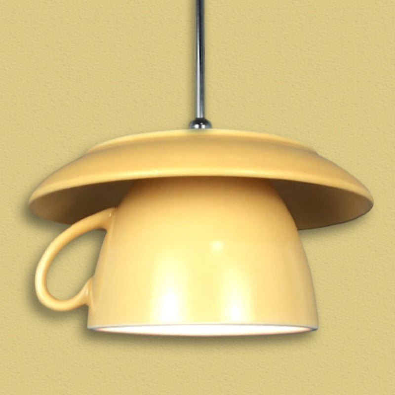 Valentina Pop Art Cup Keramik LED Pendelleuchte Arbeitszimmer Schlafzimmer