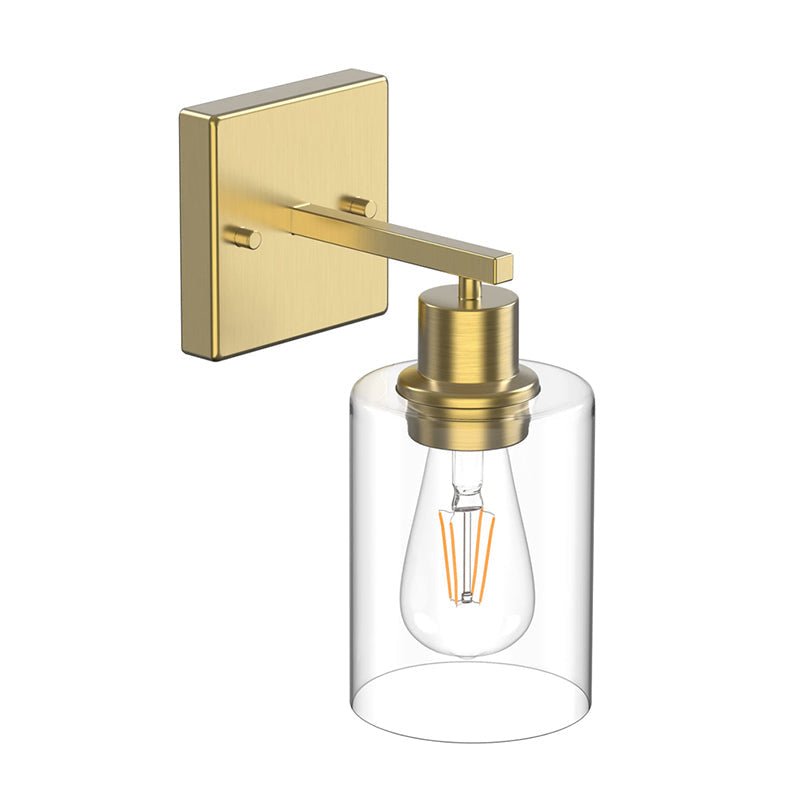 Silva Modern LED Wandleuchte Schwarz/Gold Badezimmer/Schlafzimmer