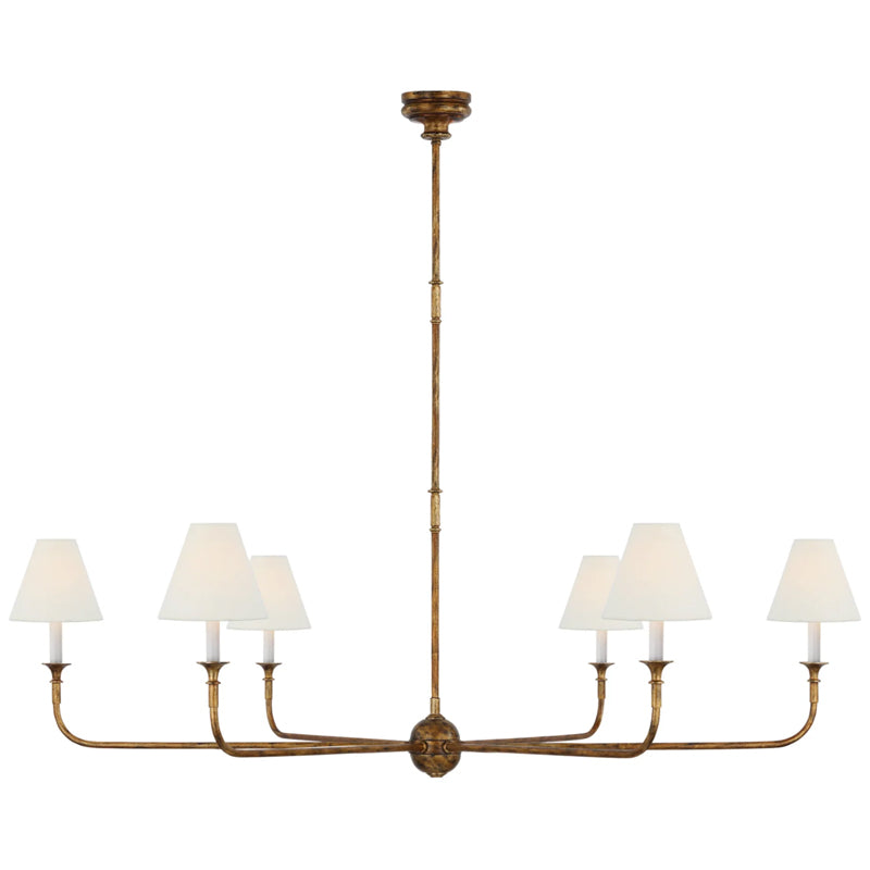 Epoch Vintage Retro Metall Kronleuchter für Wohnzimmer, Schwarz/Weiß/Messing