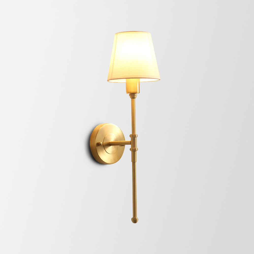 Silva Innen Gold Wandleuchte, 5 Stile Kupfer+Gewebe