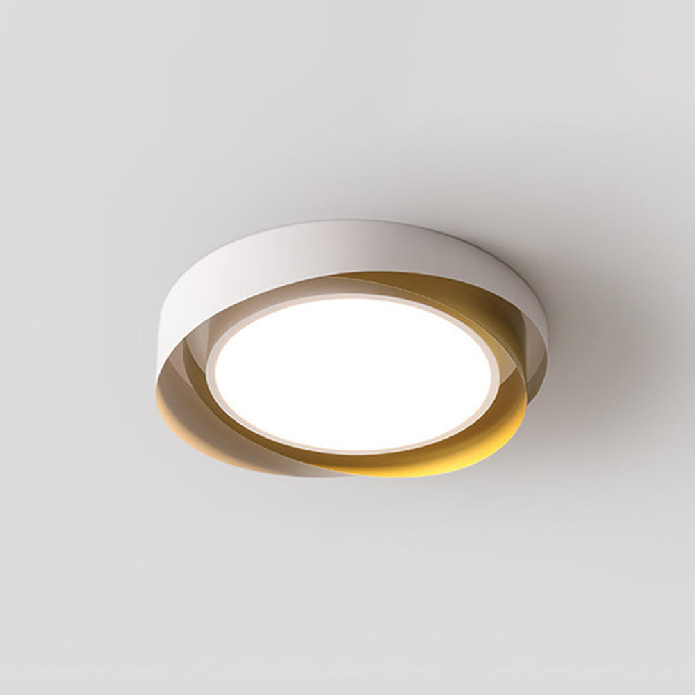 Arisha LED Deckenleuchte Modern Wohnzimmer, Gold Schwarz, Metall Acryl