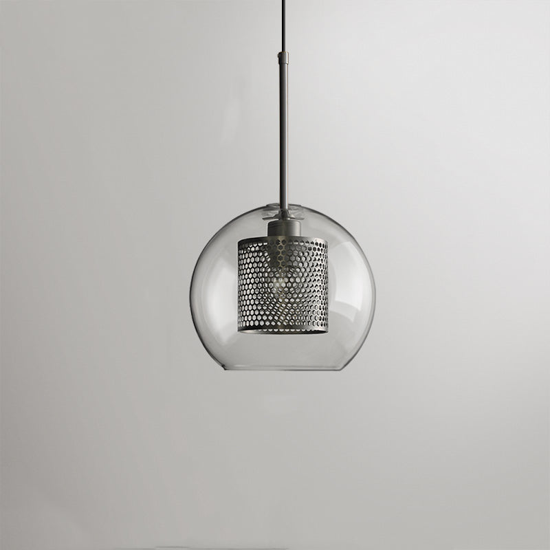 Valentina Industrie LED Pendelleuchte, Glas, Kugel, Esszimmer