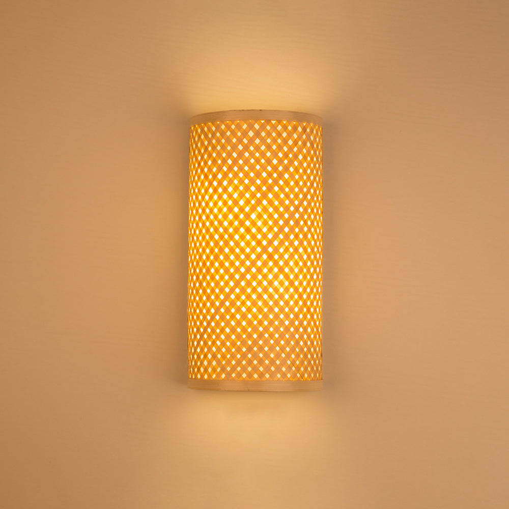 Muto Design LED Wandleuchte Innen Treppenhaus/Wohnzimmer Rattan