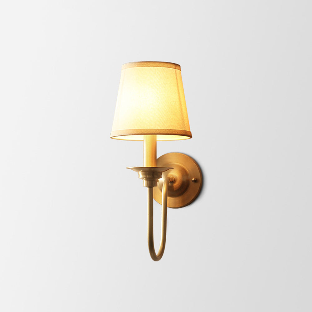 Silva Innen Gold Wandleuchte, 5 Stile Kupfer+Gewebe