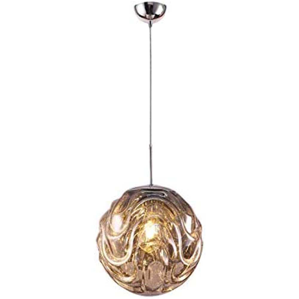 Valentina Modern Sphere Pendelleuchte Glas Gold/Schwarz Esszimmer