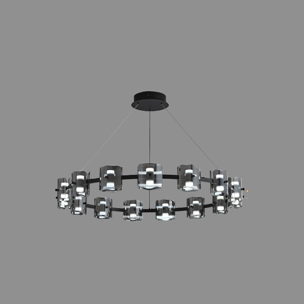 Arisha Pendelleuchte Flammig 9/12/15 , Metall, Schwarz/Gold, Schlafzimmer/Esszimmr