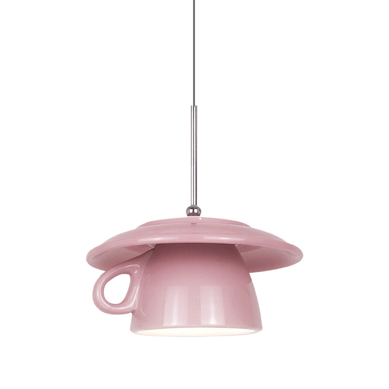 Valentina Moderne bunte LED-Pendelleuchte aus Keramik Tassenform