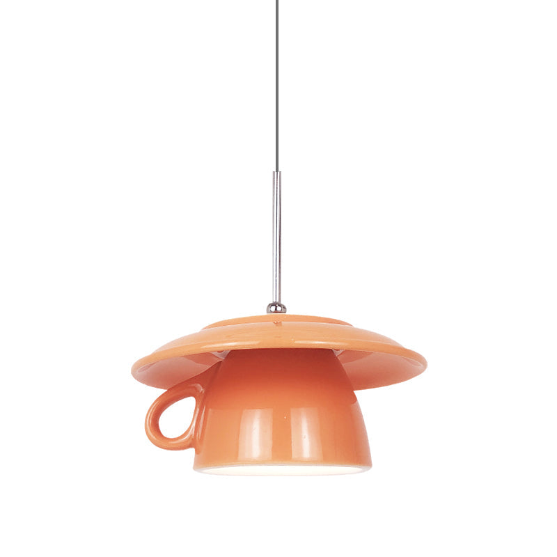 Valentina Moderne bunte LED-Pendelleuchte aus Keramik Tassenform