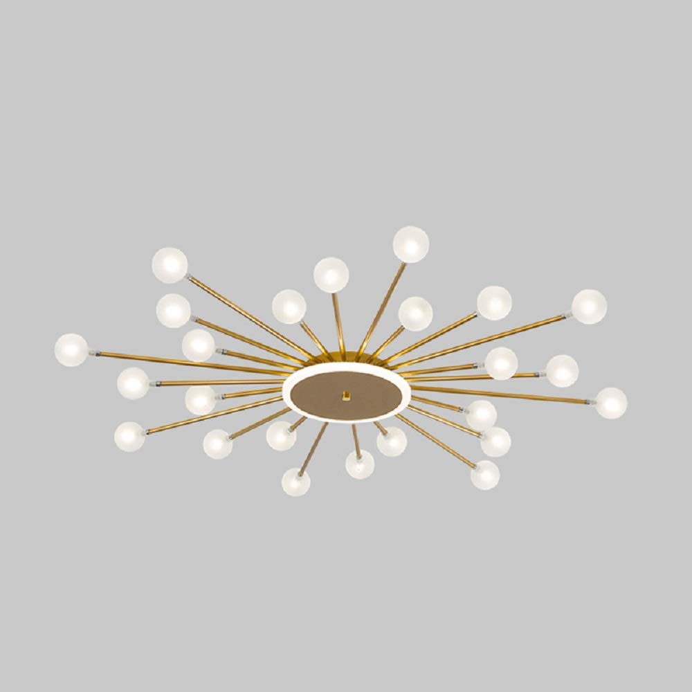 Arisha Nordic LED Deckenleuchte Gold/Schwarz Metall Wohnzimmer