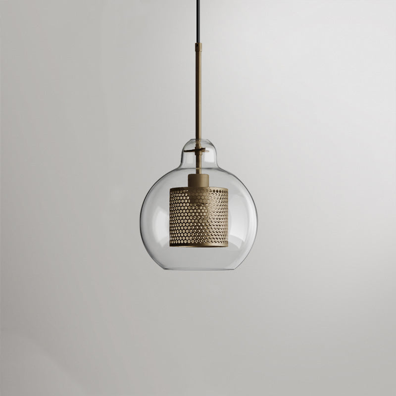 Valentina Industrie LED Pendelleuchte, Glas, Kugel, Esszimmer