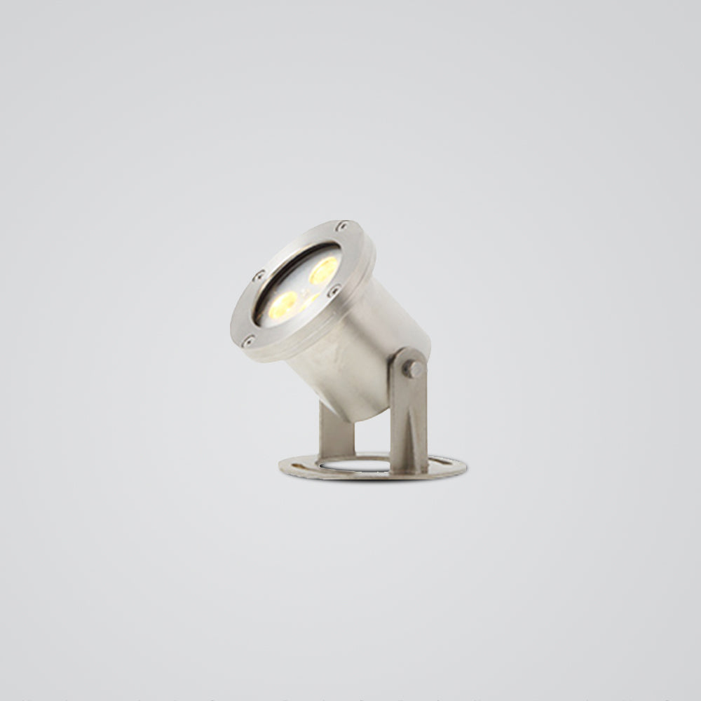 Ray Modern LED Außenleuchte Strahler unter Wasser Chrom Metall&Glas 12/13/23CM Lang