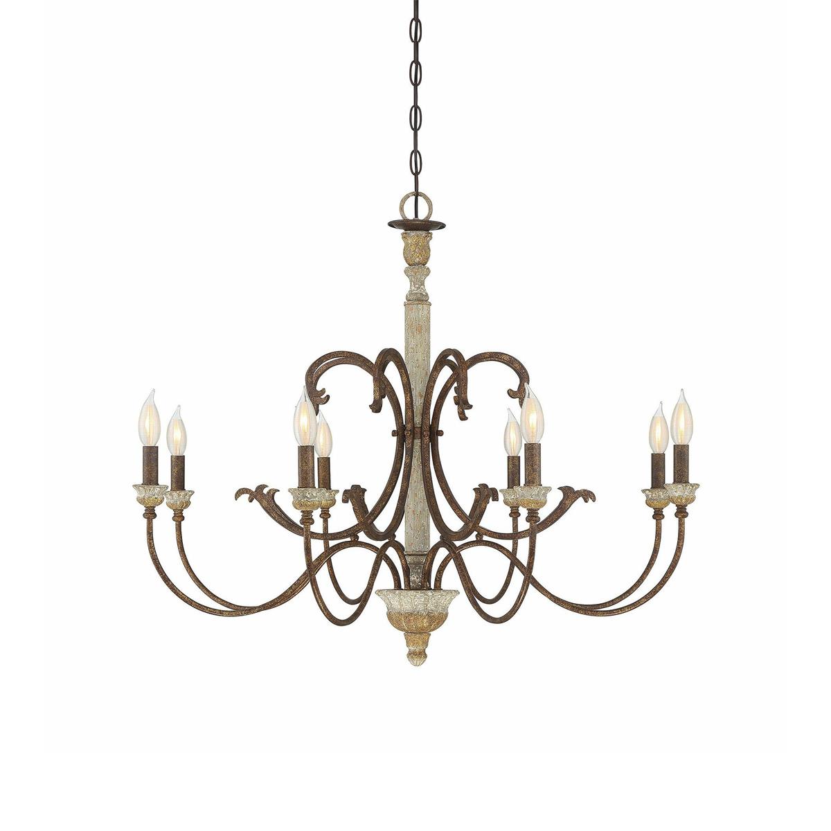 Evareth Holz Vintage Handgeschnitzt Kronleuchter-Letslighting
