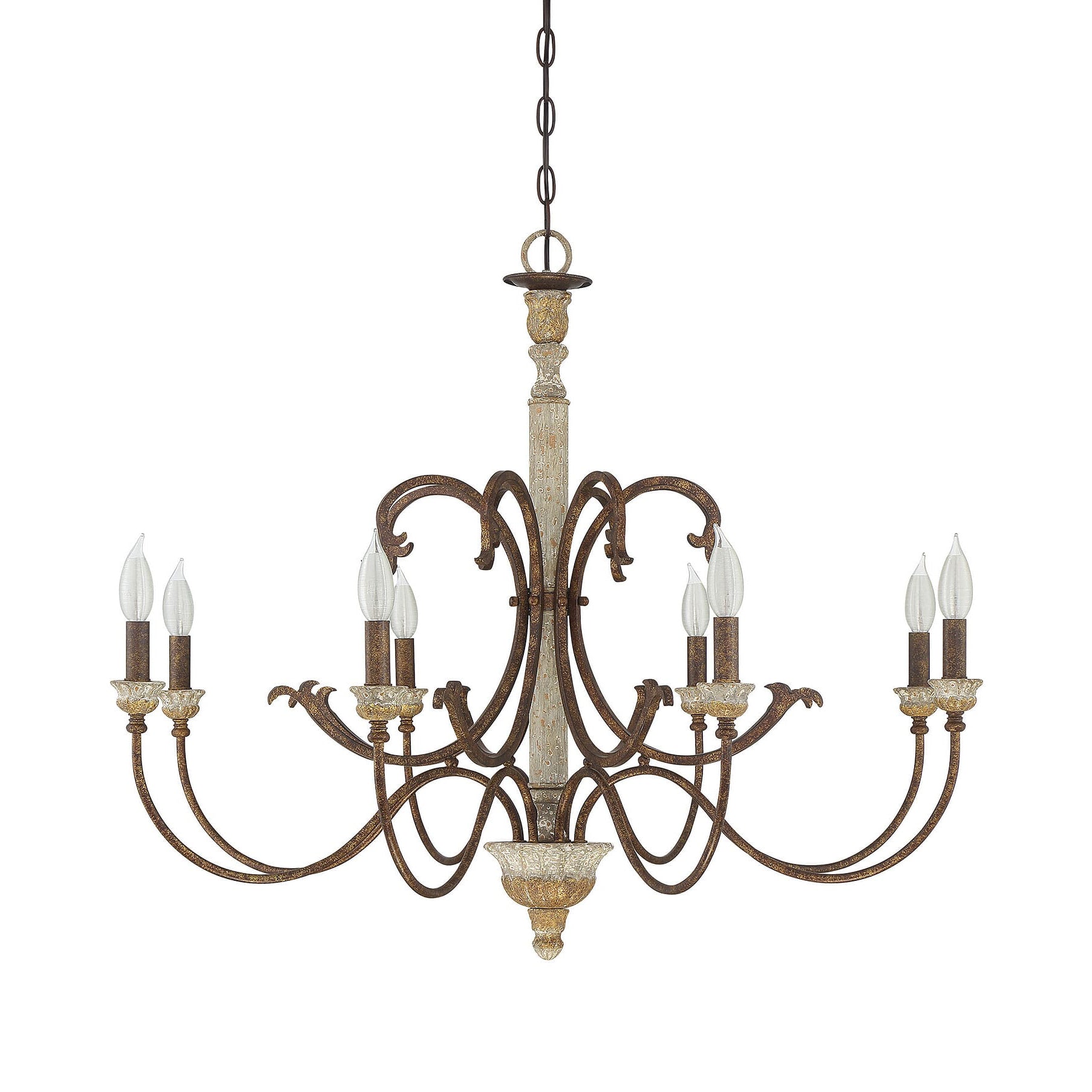 Evareth Holz Vintage Handgeschnitzt Kronleuchter-Letslighting