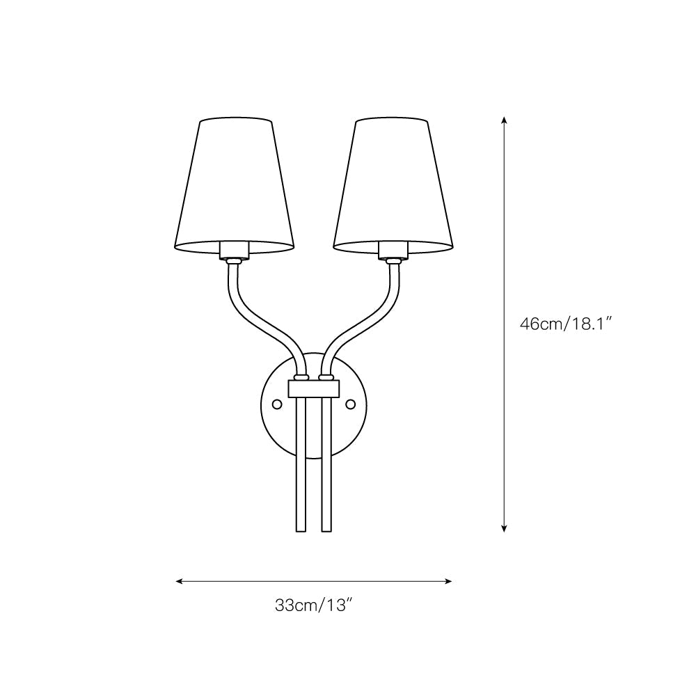 Ulcaran Vintage Industrie Stoff Wandleuchte-Letslighting