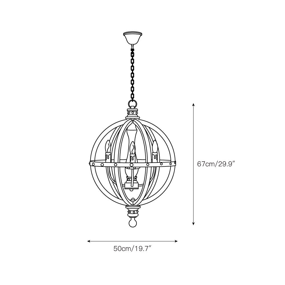 Ozorel Vintage Industrial Holz Pendelleuchte-Letslighting