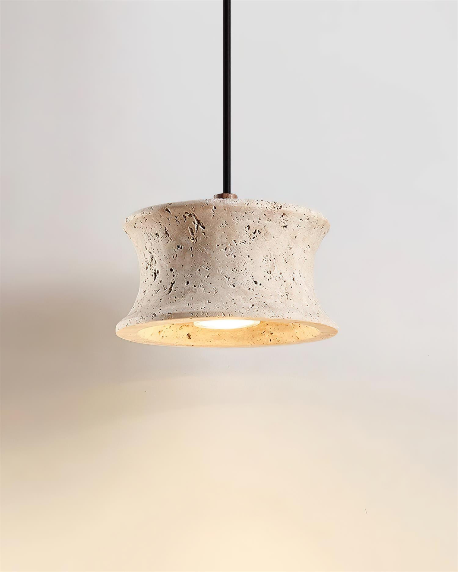 Ritta Pendant Lamp Travertine Sculptural - Letslighting