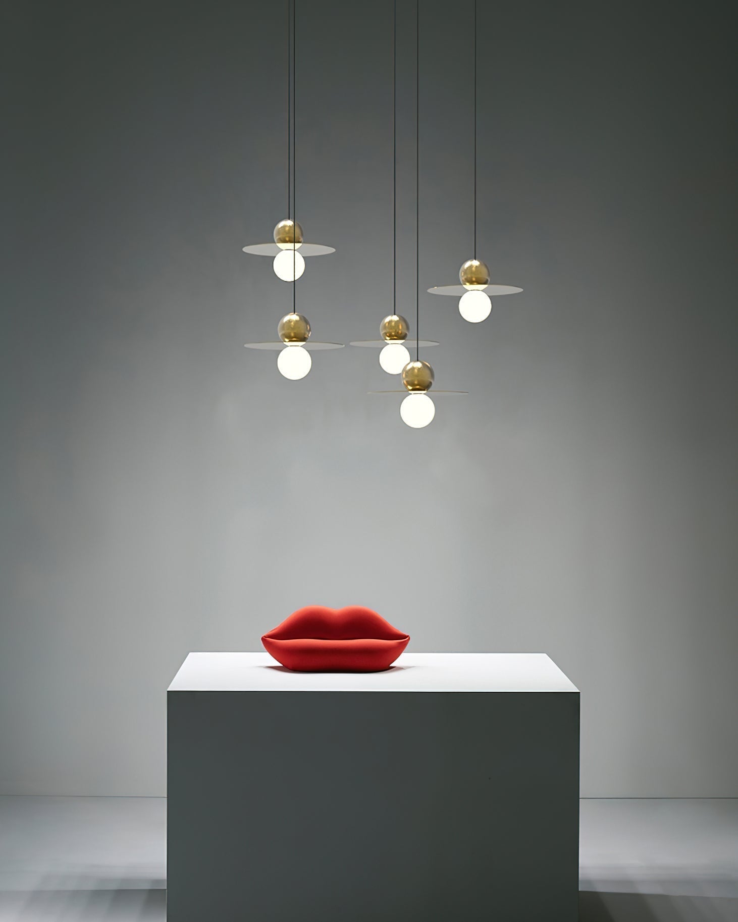 Sky Pendelleuchte Glas Hut Schwarz Gold-Letslighting