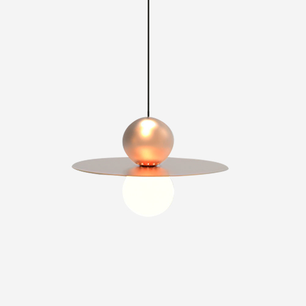 Sky Pendelleuchte Glas Hut Schwarz Gold-Letslighting