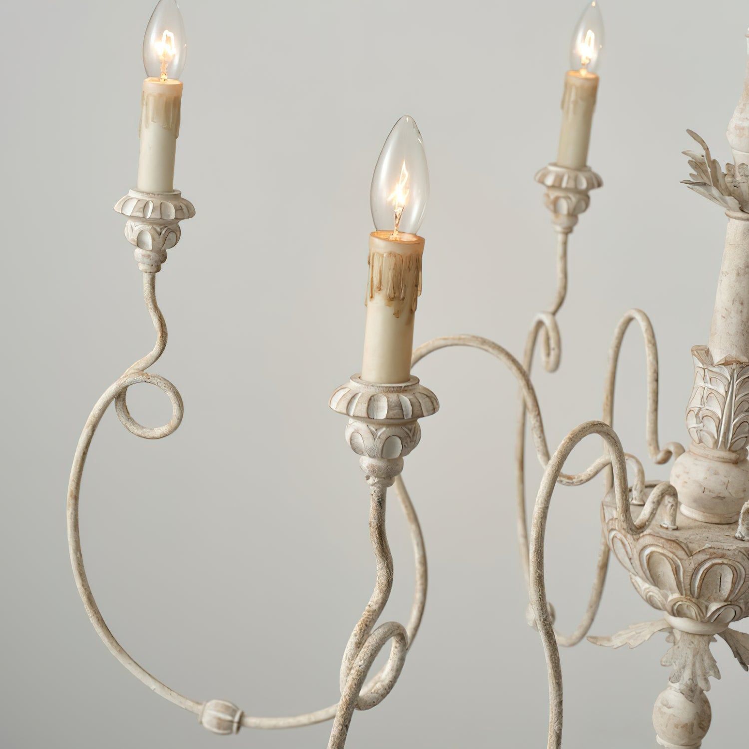 Viphaor Industrieller Vintage Kronleuchter aus Holz-Letslighting