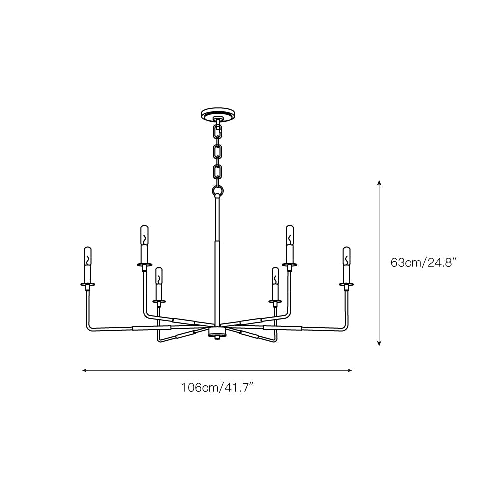 Blikuvyi Moderner Industrieller Minimalist Kronleuchter-Letslighting