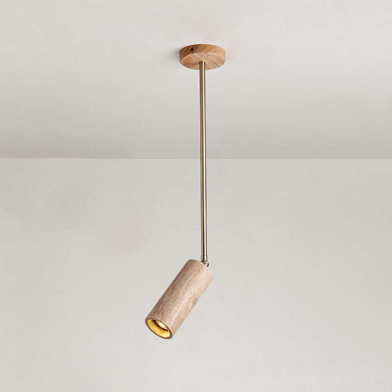 Syraeia Modern Minimalist Surface Wooden Travertine Mount Ceiling Lamp - Letslighting