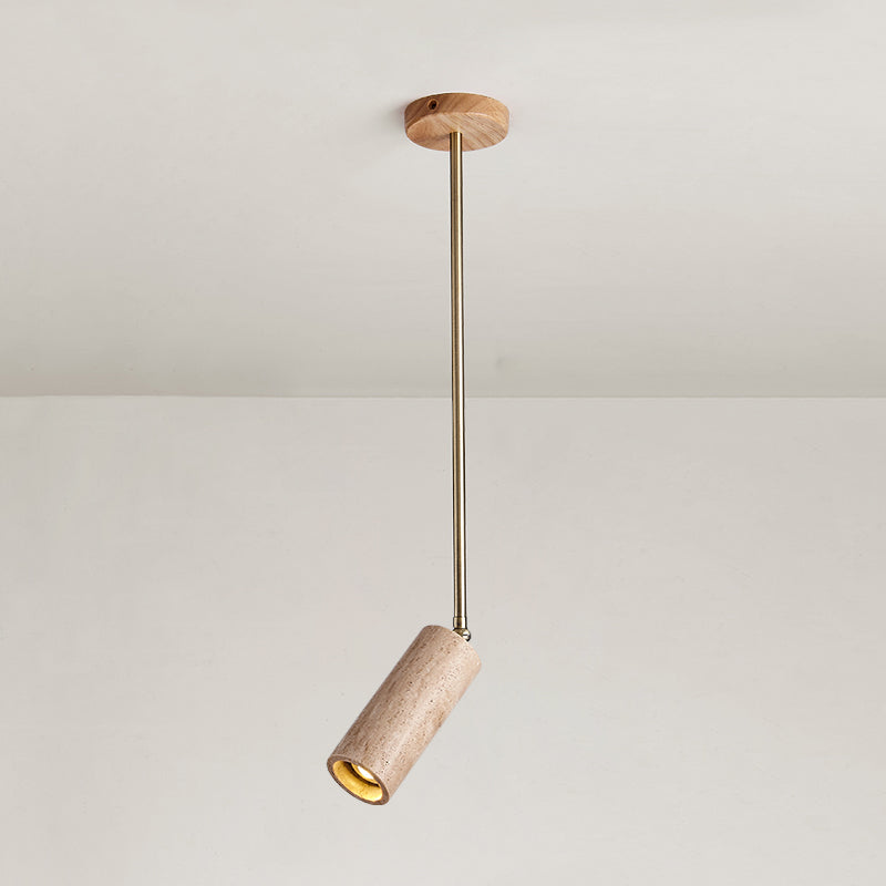 Syraeia Modern Minimalist Surface Wooden Travertine Mount Ceiling Lamp - Letslighting