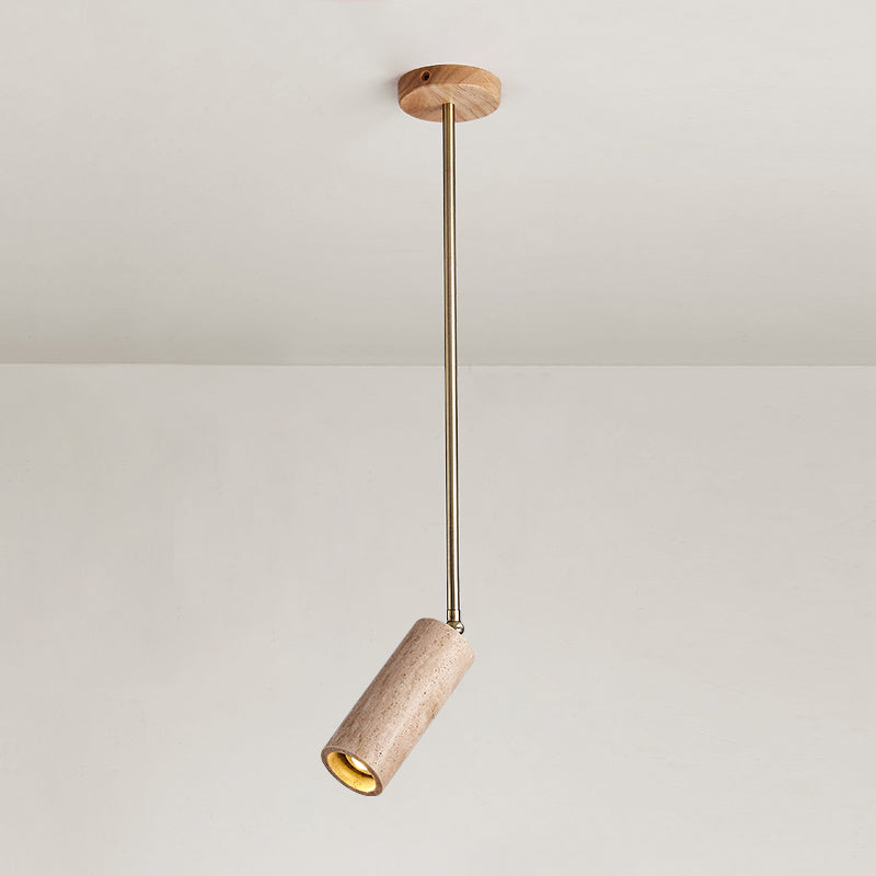 Syraeia Modern Minimalist Surface Wooden Travertine Mount Ceiling Lamp - Letslighting