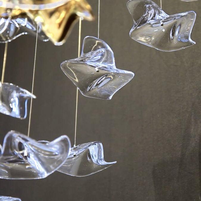 Cezorisra Luxuriöser linearer Kronleuchter aus Messing-Letslighting