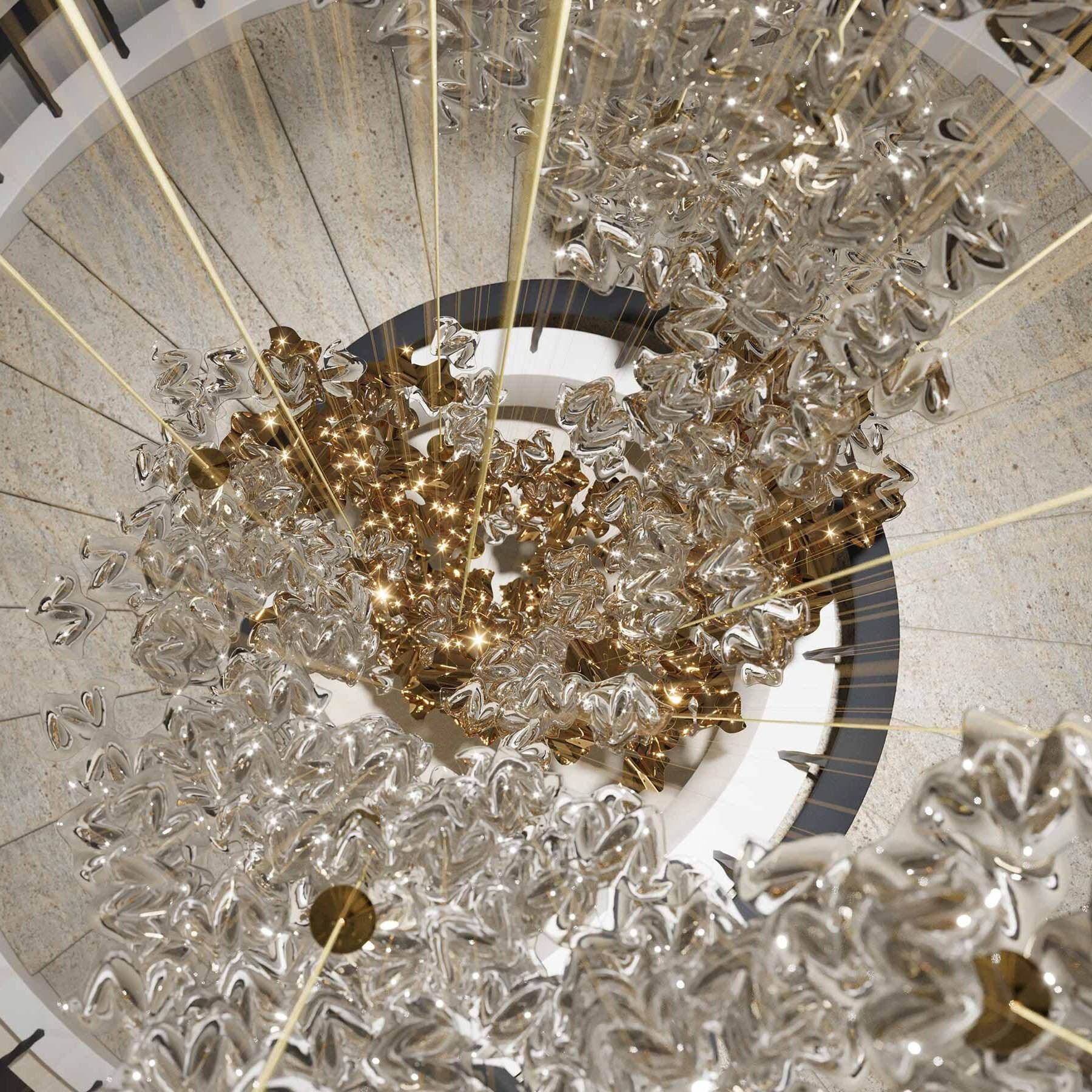 Vecarisra Luxus Gezeiten-Kunstglas Pendelleuchte-Letslighting