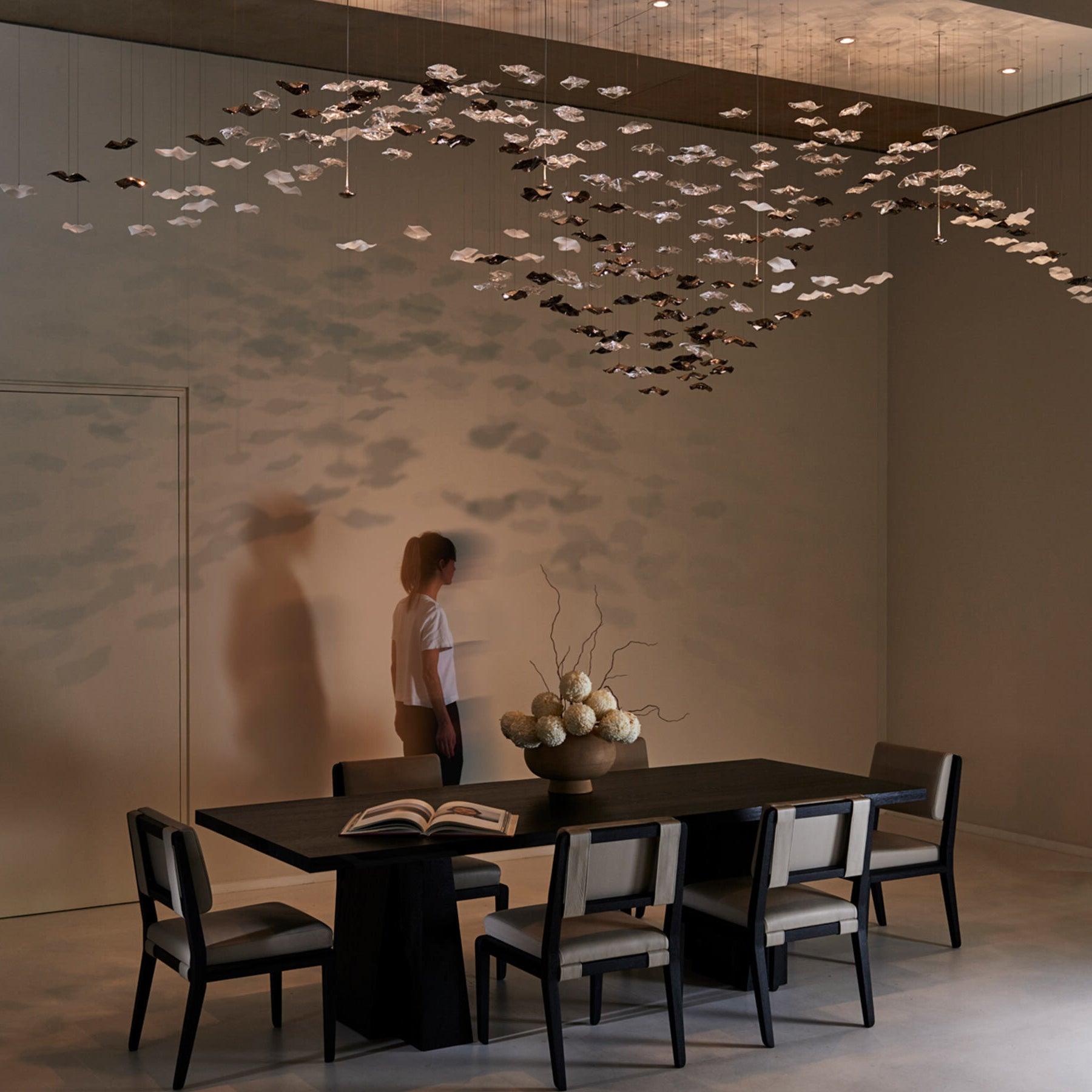 Cezorisra Luxuriöser linearer Kronleuchter aus Messing-Letslighting