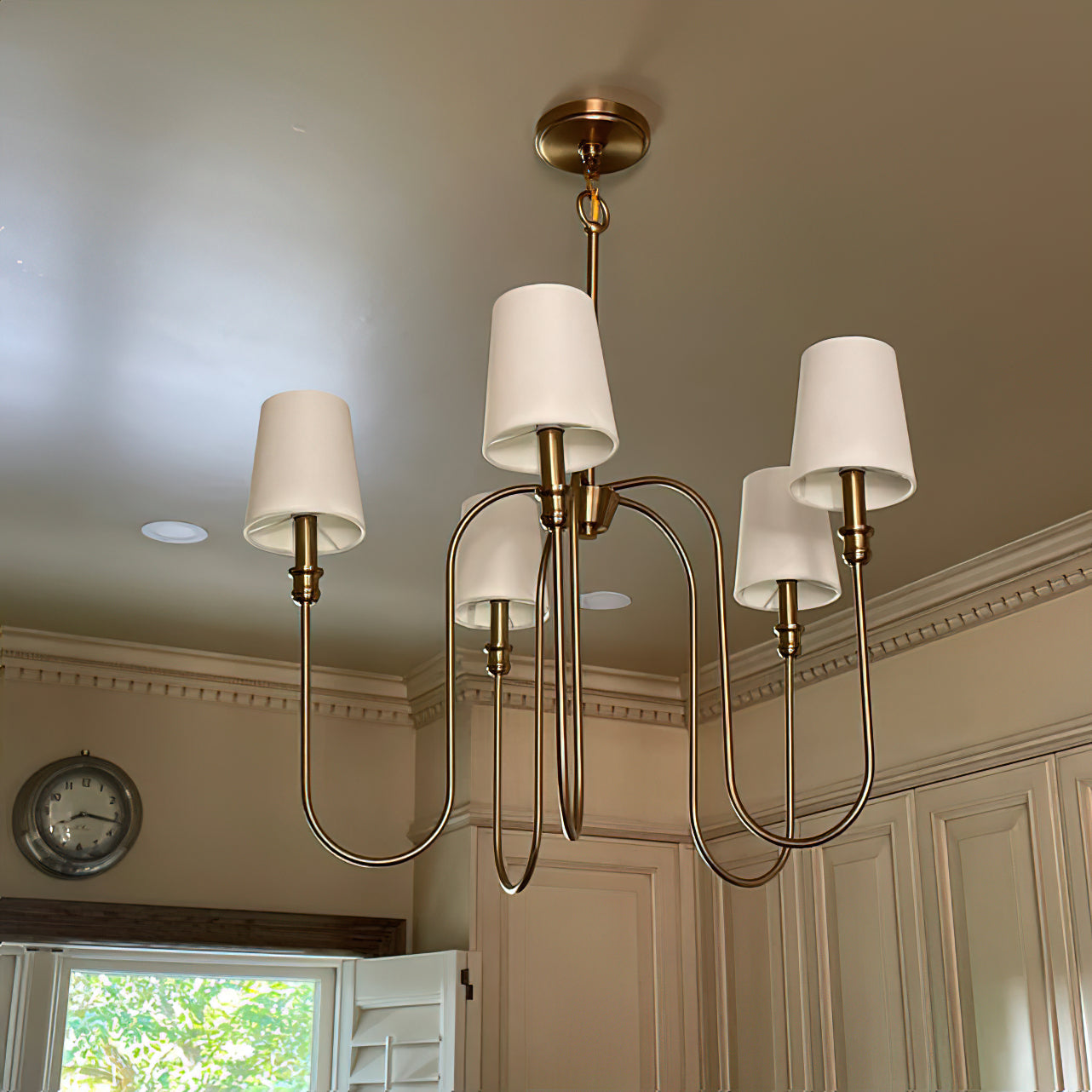 Evraeel Stoff Modern Minimalistisch Kronleuchter-Letslighting