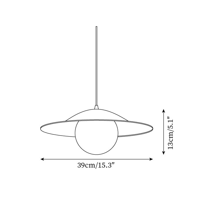 Opilo Pendelleuchte Modern Breiter Metallschirm-Letslighting