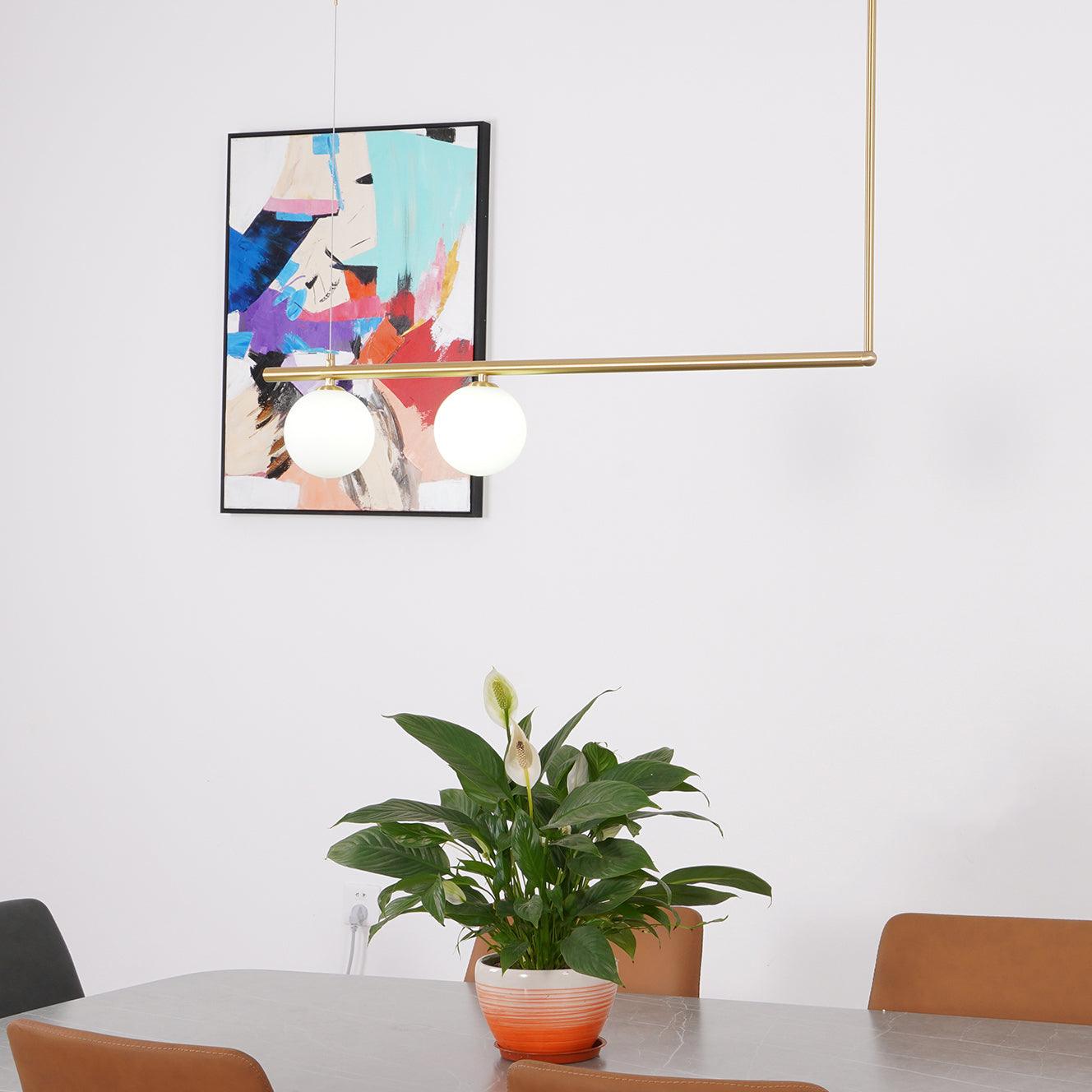 Solara Pendelleuchte Messing Linear Satellite Minimalistisch-Letslighting